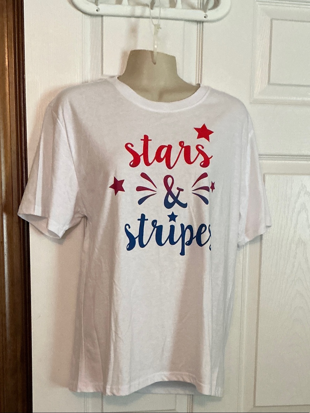Classic White "Stars & Stripes" Short Sleeve Tee